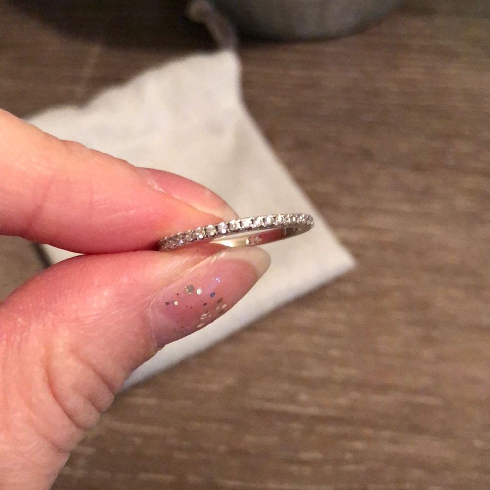 Delicate 1/3 ct simulated diamond eternity ring